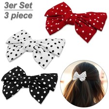 3er Set Schleifen Haarspangen