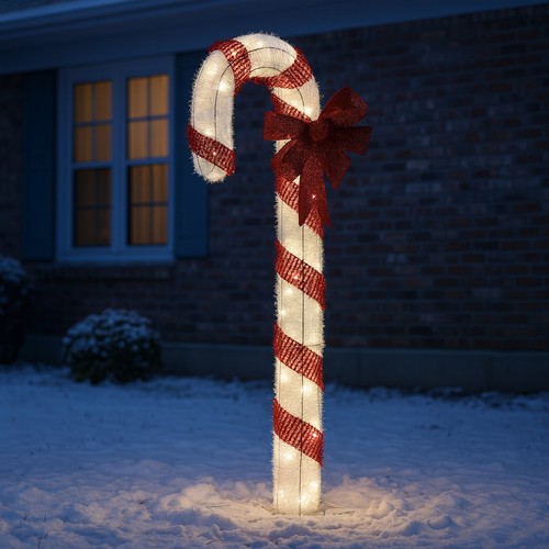 Led zuckerstange mit schleife - zuckerstange,