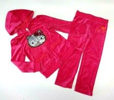 Freizeitanzug Jogginganzug 104/110 Kapuze Mädchen Hello Kitty USA size 5 pink 