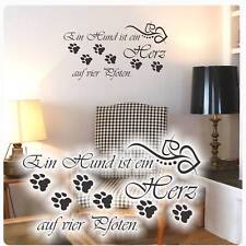 Wandtattoo Hund Herz 4 Pfoten Irische Weisheit Hunde Mops Küche Aufkleber W675 