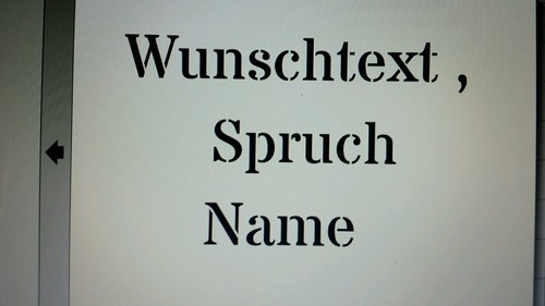 Schablone stencil wunschtext - schablone,