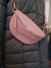 ZWILLINGSHERZ 'Classy' Echtleder  Cross Body Bag Bauchtasche Alltrosa   Neu