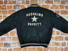 *REDSKINS VARSITY BOMBER CASUAL JACKE*VINTAGE*SCHWARZ*STERN*GR: XXL*WIE NEU