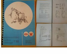 NVA BETRIEBSANLEITUNG BAGGER T 188  FORTSCHRITT,WEIMAR,IFA W50,TIH,T 174,T 157