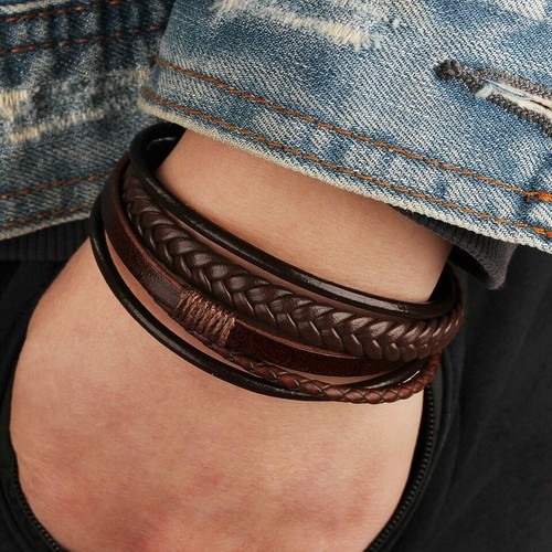 Lederarmband braun - lederarmband,