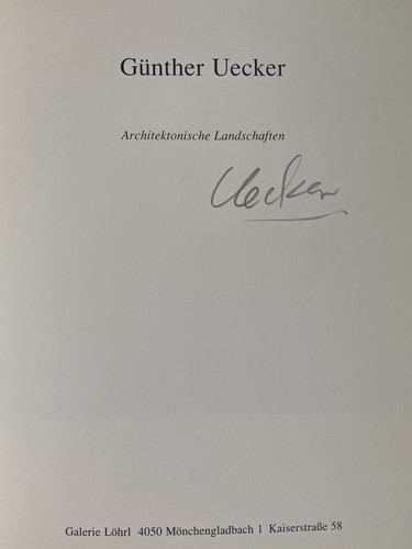 Günther uecker signiert - günther,