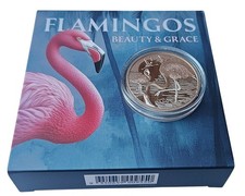 Niue 1 Oz Silber Flamingos mit