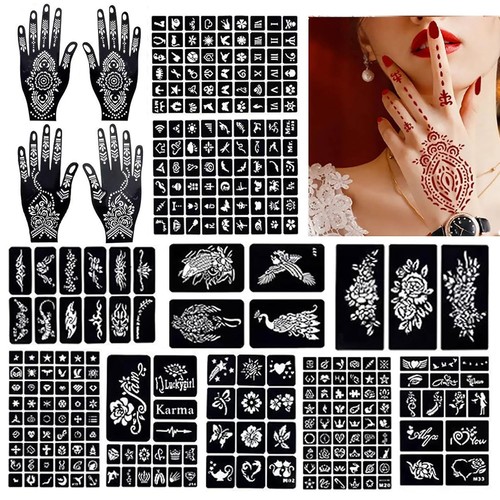 Henna tattoo schablonen set - henna,