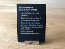 IWC Fliegeruhr Chrono Plakette - Methacrylat - Für Uhrenliebhaber