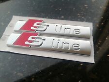 Original Audi s line Schriftzug Logo Zeichen Emblem   ( 2 Stück ) 