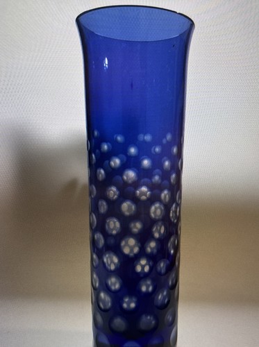 Glas vase kobaltblau - glas, vase,