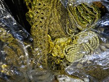 Gold Bronze Brokat Lurex Borte Band Spitze Kordel Verziermaterial Shabby Vintage