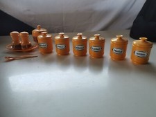 emsa 70-er Salzstreuer Pfefferstreuer Marmelade 6 Gewürzdosen gelb orange