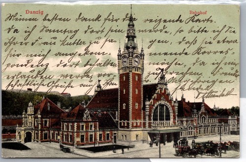 Danzig bahnhof gelaufen - bahnhof,
