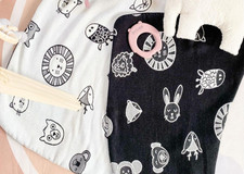 Babydecke Bambus kontrastreich