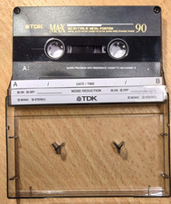 TDK MA-X 90 Kassette Type IV Metal Position / IEC IV vintage, 1 x bespielt, TOP