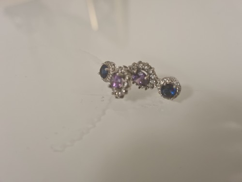 Ohrringe blauer topas lila - ohrringe, &