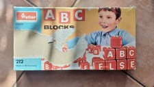 ABC Blocks altes Spiel von Walter Spielwaren, gebraucht! ca. 45 Jahre, Karton!