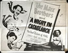 Eine Nacht in Casablanca Deutsches Filmplakat A2 Marx Brothers Nacht in Casablanca