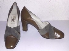 Prange Vollleder Damenschuhe Pumps braun taupe Gr. 37