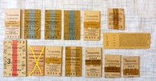 13 Stück Edmondsonsche Fahrkarte Fahrschein alt, vor 1945 WK2, u. a. Königsberg