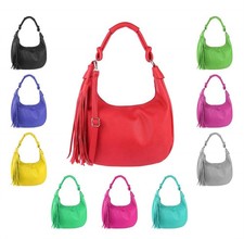 DAMEN TASCHE SCHULTERTASCHE Fransen XXL Shopper Hobo Leder Optik Umhängetasche