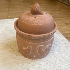 Terra Zwiebeltopf mit Deckel aus Terrakotta Aufbewahrungsbox Ton