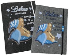 U Heft Hülle mit Namen Filz