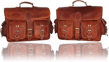 2 Stück Handgemachte Leder Motorrad Satteltasche Side Werkzeug Gear Gepäck Bag