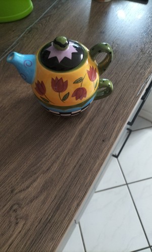 Bunte teekanne mit - bunte,