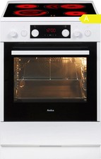 Standherd Elektro 60cm Glaskeramik SHC914100W Weiß Heißluft Teleskopauszug