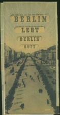 Prospekt Werbeschrift Berlin lebt - Berlin ruft  1948 Stadtplan Reklame RP