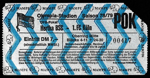 Ticket 1978 hertha bsc - |,