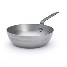 Eisenpfanne hoch 28 cm Bauernpfanne Sauteuse Schwenk-Pfanne DE BUYER MINERAL B