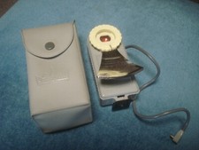 Fotoapparat - Blitzlicht alt Duo Lux  Aufsteckblitz 60er Jahre mit grauer Tasche