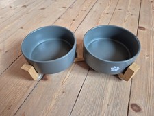 Doppel-Hundenapf aus Keramik, personalisiert mit Wunschnamen