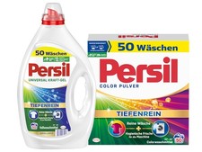 PERSIL Pulver 50 WL Color 3kg & Kraft-Gel 50 WL Universal 2,25l Set