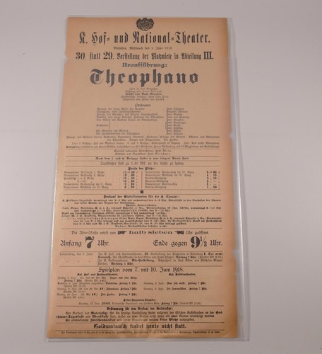 Plakat hof national theater - plakat, hof-national