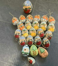 Kunterbunte Osterdeko - Ostereier Osterschmuck - Pappmaché Eier Handbemalt