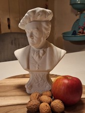 Porzellan Figur Büste Bisquitporzellan Matt Weiss Wagner Thüringen Shabby