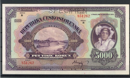 Tschechoslowakei 5000 kronen - 5000,