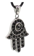budawi® - Anhänger Hand der Fatima (Hamsa), Amulett gegen Bösen Blick Edelstahl