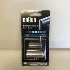 Braun Rasierer Micron Vario 3 Kombipack 424 3011 3025 Messer+Scherblatt NEU #W5