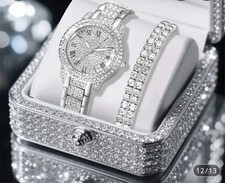 Diamond Style Damenuhr Set