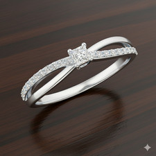 Diamant Ring Princess 0,24