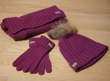 Weinrotes Set von Roeckl mit