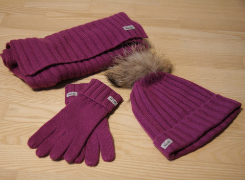 Weinrotes set von roeckl mit - roeckl,