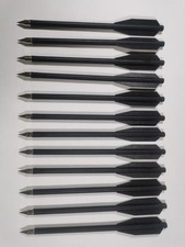 36x  6,3"  Armbrust Bolzen Kunststoff Schwarz, Spitze Edelstahl