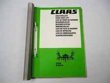 Claas W640SL Kreiselwender Ersatzteilliste Spare Parts List 1991