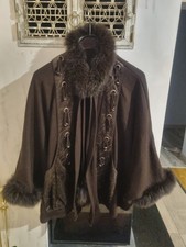 Poncho Pelzkragen und